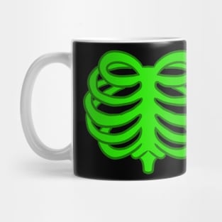 Green Heart Ribcage Mug